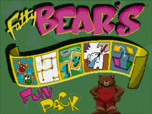 Fatty Bear's Fun Pack title screen for 3DO